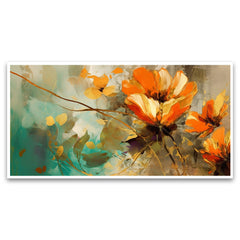 Textured Beauty | Gold-Touched Plant & Flower Canvas for Every Setting | Wall Painting