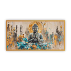 Elegant Gautam Buddha Wall Painting | Peaceful Home Decor Art