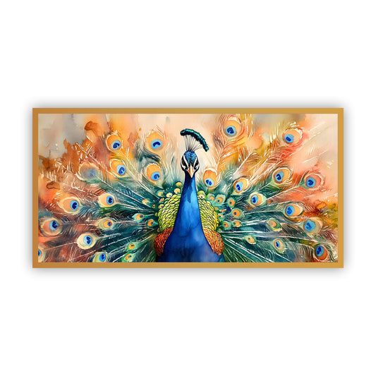 Peacock Tranquil Wall Painting | Elevate Your Interior by Creative Decor