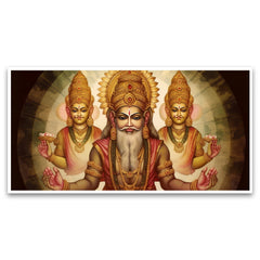 Divine Brahma Wall Painting | Enhance Your Space with Spiritual Art