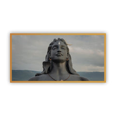 Divine Lord Shiva Adiyogi Wall Painting | Spiritual Canvas Art for Home & Meditation Spaces