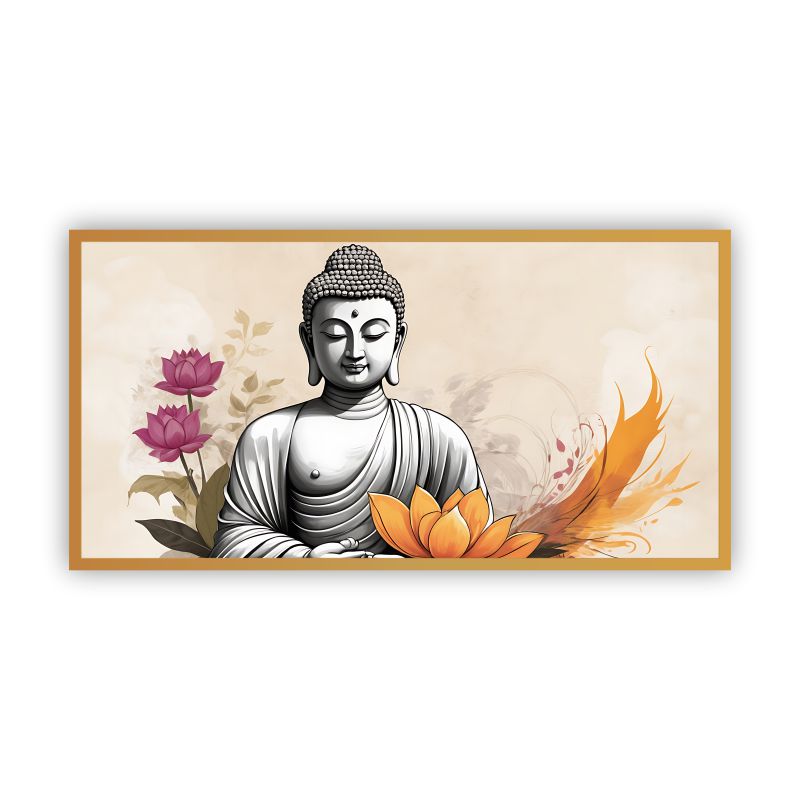 Serenity of Lord Buddha Wall Paintings by Creative Decor