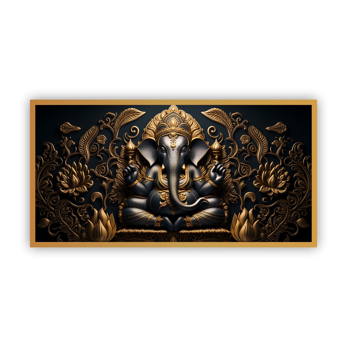 Decorative Lord Ganesha Painting | Zen Wall Art by Creative Decor
