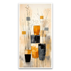 Vibrant Blossoms | Beautiful Flower Vase Canvas Painting for Stylish Interiors