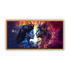 Creative Decor Radha Krishna Painting | Spiritual Wall Art for Meditation Spaces | Enhance Calm & Serenity