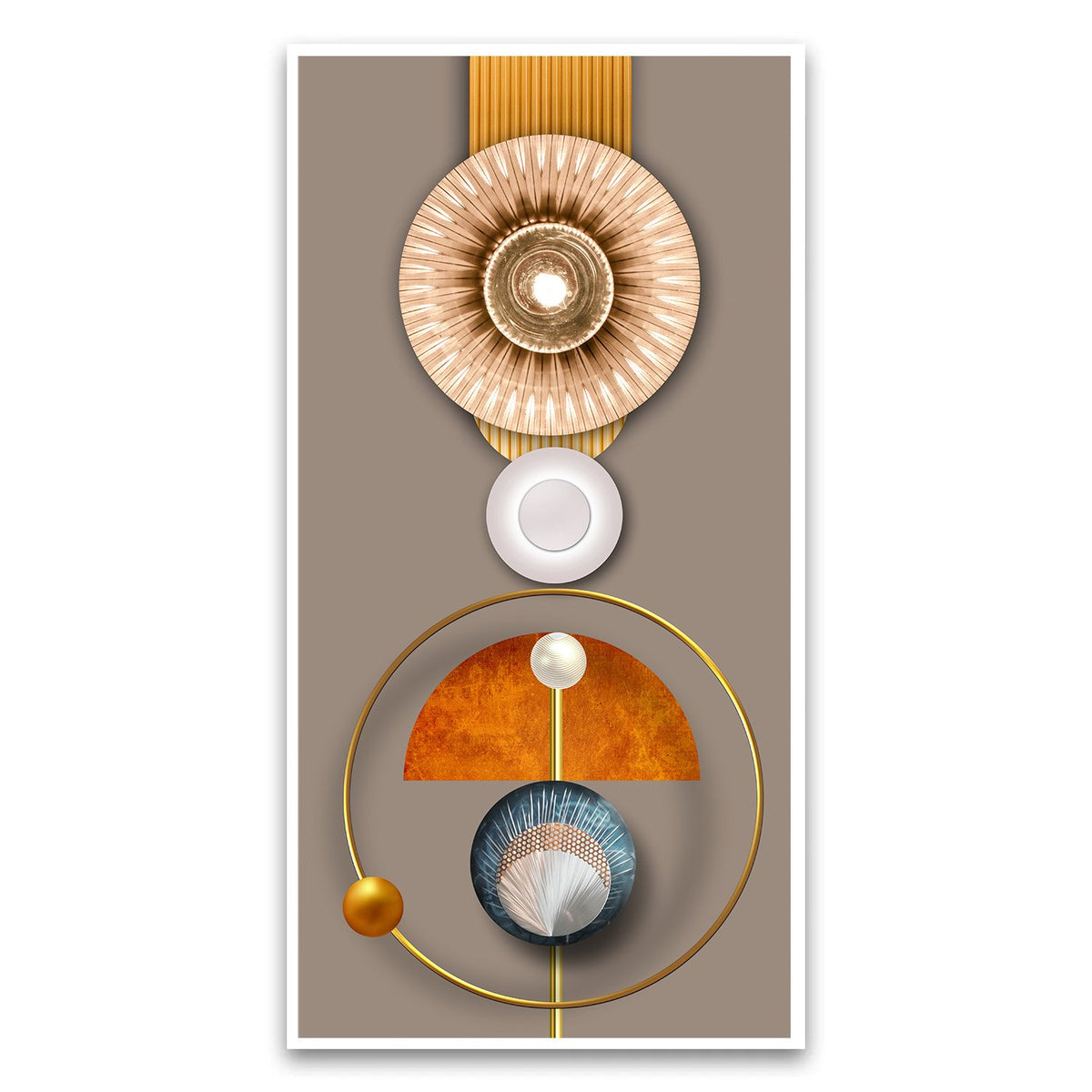 Creative Decor abstract-geometry-stereo-color-piece-porch-golden-background-fashion-modern-art-wall for Living Room, Bedroom, Office.