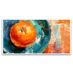 Modern Elegance | Orange Plate Art for Living Room, Bedroom & Office