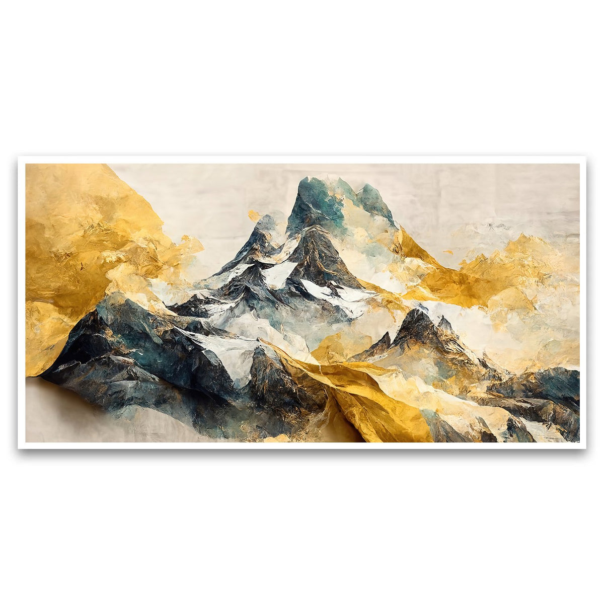 Stunning Watercolor Mountain Landscape Canvas Art | Minimalist Design