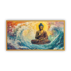 Creative Decor Buddha Art | Wave of Calm | Uplift Your Decor with Tranquil Wall Paintings