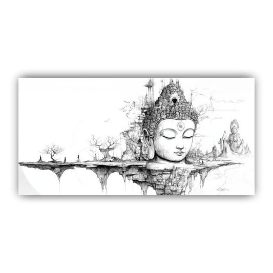 Serenity of Lord Buddha Wall Paintings by Creative Decor