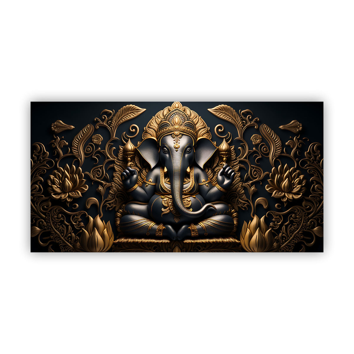 Decorative Lord Ganesha Painting | Zen Wall Art by Creative Decor