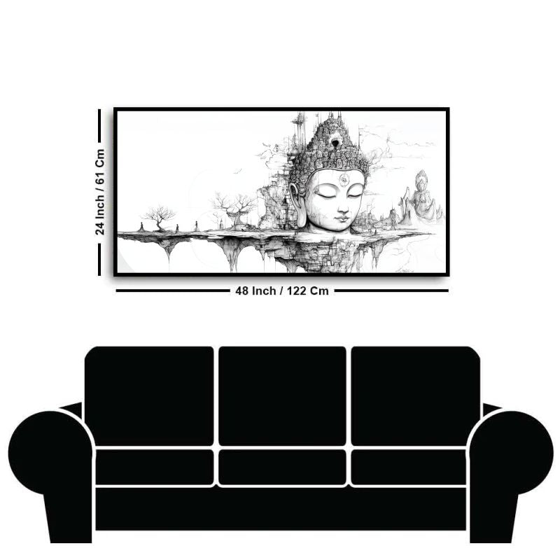 Serenity of Lord Buddha Wall Paintings by Creative Decor