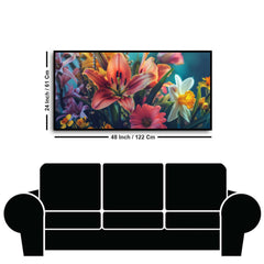 Multi-Panel Flower Wall Painting | Stunning Décor