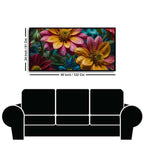 Elegant Floral Flower Wall Art | Vibrant Bloom Design for Bedroom Decor