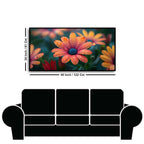 3D Flower Wall Painting | Unique Home Accent | Wall Decoration Elegant Bright Flowers
