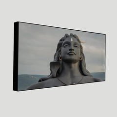 Divine Lord Shiva Adiyogi Wall Painting | Spiritual Canvas Art for Home & Meditation Spaces