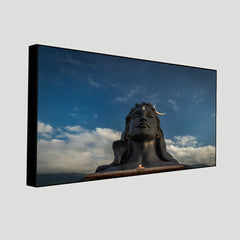 Divine Lord Shiva Adiyogi Wall Painting | Sky View Spiritual Canvas Art for Meditation & Home Décor