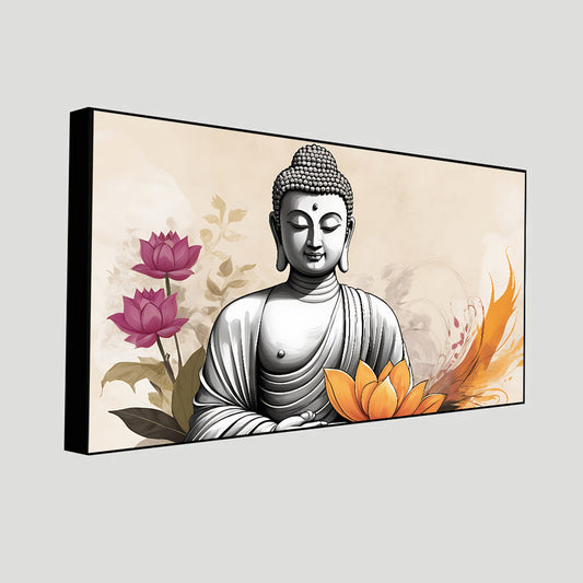 Serenity of Lord Buddha Wall Paintings by Creative Decor