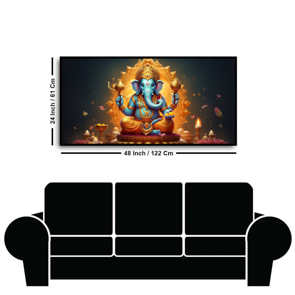 Creative Decor | Calm Your Space with Our Gold Ganesha Artwork