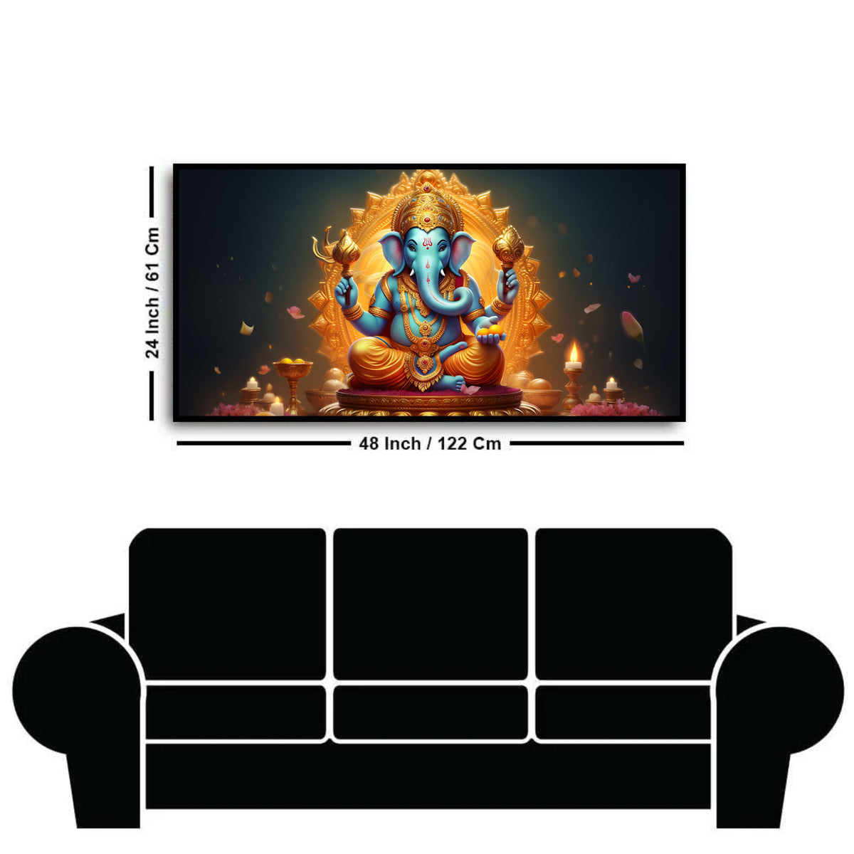 Creative Decor | Calm Your Space with Our Gold Ganesha Artwork