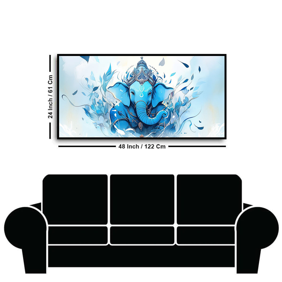 Lord Ganesha Canvas Wall Art | Bring Peace Home with Creative Decor