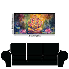 Peaceful Wisdom | Lord Ganesha Zen Painting | Spiritual Wall Art