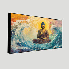 Creative Decor Buddha Art | Wave of Calm | Uplift Your Decor with Tranquil Wall Paintings