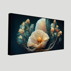 Pearl White Flower Canvas Painting for Your Walls | Timeless Beauty