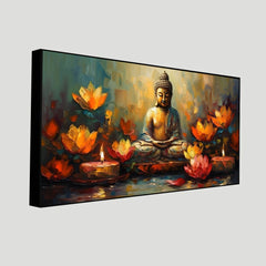 Decorative Gautam Buddha Painting | Tranquil Zen Wall Art for Serene Interiors