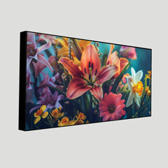 Multi-Panel Flower Wall Painting | Stunning Décor