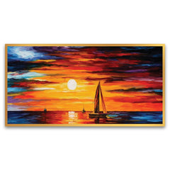 Nature Landscape Floating Framed Canvas Wall Painting