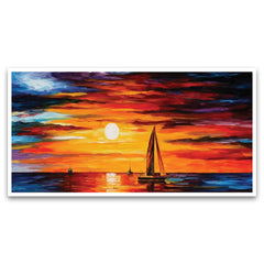 Nature Landscape Floating Framed Canvas Wall Painting