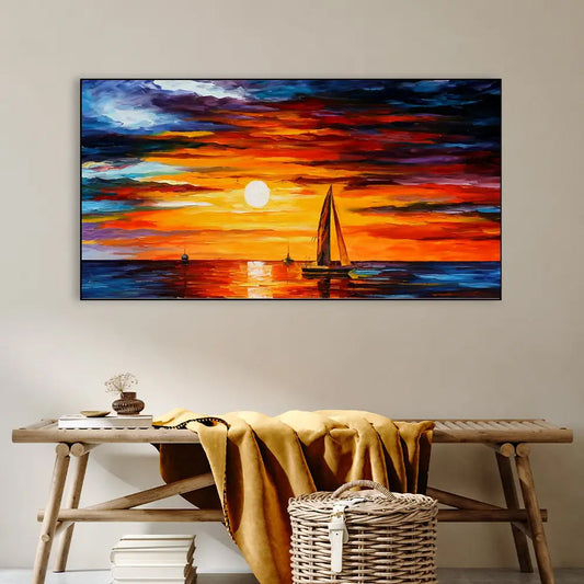 Nature Landscape Floating Framed Canvas Wall Painting