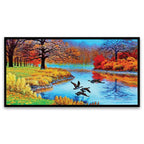 Nature Scenery Floating Framed Canvas Wall Painting