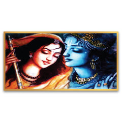 Krishna Meerabai Love Floating Framed Canvas Wall Painting