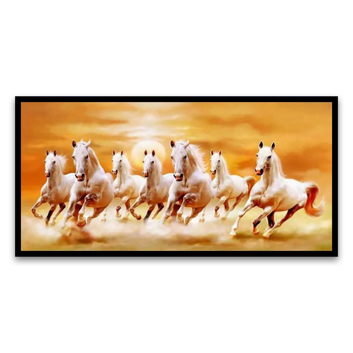 Majestic Equine Beauty Exquisite Running Horses Canvas Painting