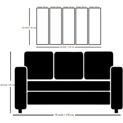 Peaceful Buddha Big Canvas Wall Painting for for Living Room, Bedroom, Office Wall Decoration (24" H x 8" W Each panel)