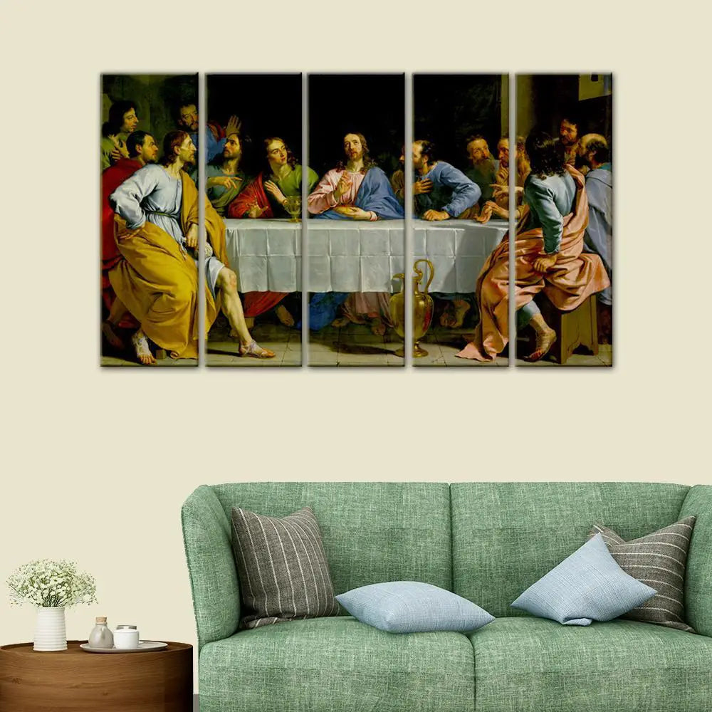 Jesus Christ Religious Multi-Framed Canvas Wall Painting | Living Room & Office Wall Décor