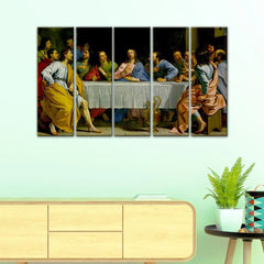 Jesus Christ Religious Multi-Framed Canvas Wall Painting | Living Room & Office Wall Décor