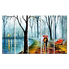 Eternal Romance | 5-Piece Love Couple Modern Art Canvas Print Multi Frame Wall Painting