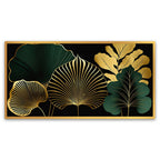 Modern Art Golden Leaves Canvas Painting for Wall Decoration Frame Art Print on Canvas Painting