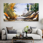 Walk in the Woods: A Journey Through Lush Greenery Canvas Painting