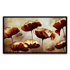 Abstract Brown Floral Design Canvas Wall Decor