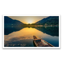 Horizon of Tranquility | Big Panoramic Sunrise Ocean Scenery Canvas Painting