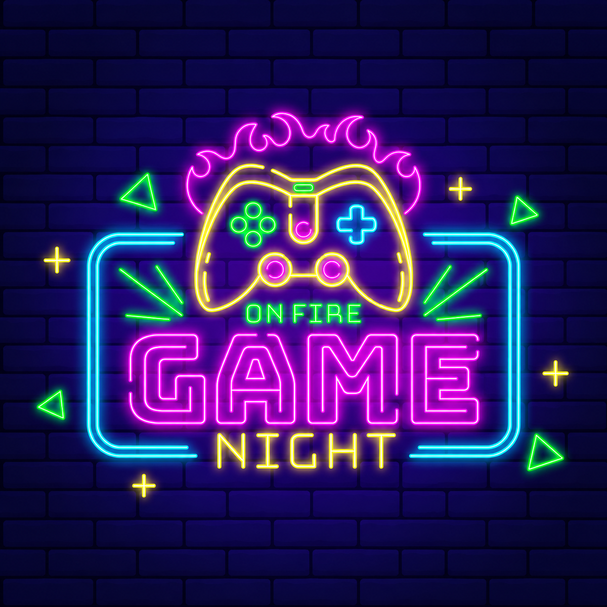 Neon Light Game Night Sign with Remote Control